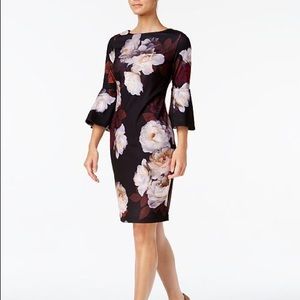 Shift dress w bell sleeves